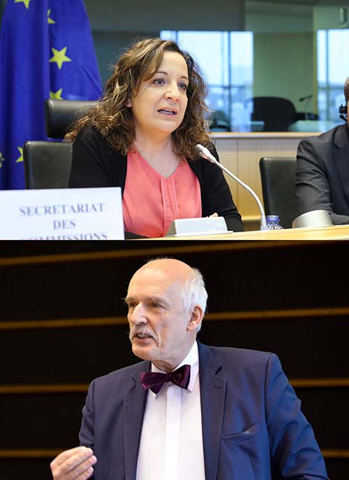 Iratxe Garcia-Perez and Janusz Korwin-Mikke