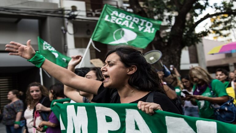 Demonstration för abort i Argentina