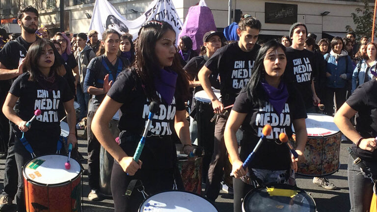 Feministisk demonstration i Chile